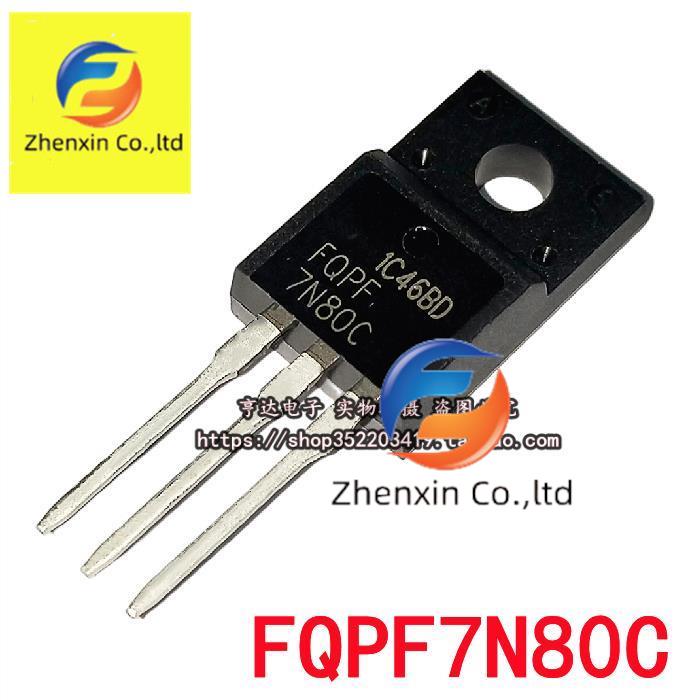 10pcs origianl ο FQPF7N80C TO-220F 6.6A 800V FET